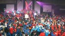 The Shorty Brown Multiplex was a sea of red, blue and green as athletes, officials and mission staff filled the arena for the closing ceremonies of the 20th Arctic Winter Games on March 15th.