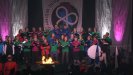 The Aurora Chorealis perform the song Celebrating the Games for participants, athletes and guests at the closing ceremonies of the 2008 Arctic Winter Games in Yellowknife on March 15th.