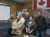 Dennis with the members of the Hamlet Council in Tuktoyaktuk.