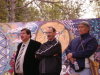 From left, North Slave Metis Alliance President Bill Enge, PSAC Regional Vice-President Jean Francois Deslauriers and Francois Paulette were among the list of speakers who addressed protestors following the rally.