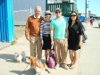 Flora Abraham and friends on the street in Inuvik