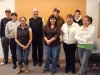 Dennis Bevington with students from the Thebacha Campus of Aurora College, Fort Smith NWT (Business Program)