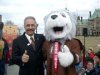 Dennis on Parliament Hill with the NWT mascot