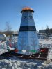 The 2008 Arctic Winter Games torch burned brightly outside the Yellowknife Multiplex, the main venue for hockey, figure skating, gymnastics and the opening and closing ceremonies.The Games were held March 9th-15th.