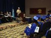 Dennis speaking to the Aurora Grads of 2010 (Yellowknife North/Slave Campus)