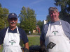 Dennis and Blaine Dumpky at the labour day BBQ in Fort Smith.