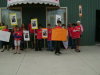 Students from Kalemi Dene School in Ndilo led a group of approximately 200 protestors who marched in the 2008 Day of Action in Yellowknife. This year, the theme was child poverty.