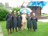 July 1 - Dennis with G Division RCMP officers in Fort Smith. The rainy weather didn't stop Canada Day Celebrations.