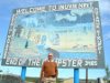 Dennis at the end of the Dempster Highway entering Inuvik