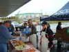 Heather Oliver and Mr. Bevington serve at the Labour Day Picnic in Yellowknife