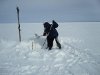 Dennis checking the lines on Trout Lake