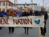 Dennis Bevington attends the protest rally against Federal government cuts to NWT programs