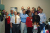 MP Dennis Bevington with northerners at his holiday open house in Ottawa