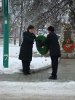 Dennis prepares to lay the wreath on behalf of the Government of Canada.