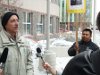 Dennis giving an emotional speech about the important work being done by the Aboriginal Healing Foundation. Former Chief of N'dilo Fred Sangris standing nearby.